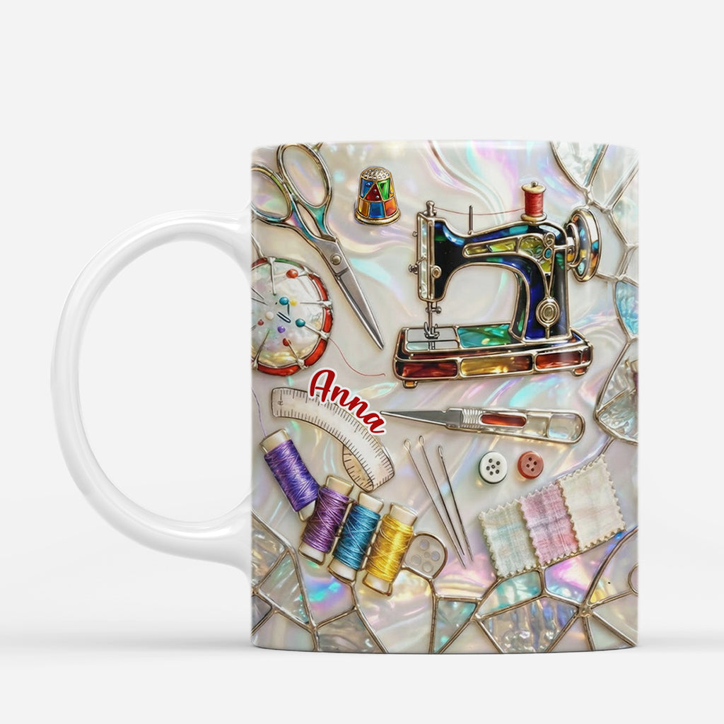 7848MFR2 effet dimpression 3d mug personnalise mamie maman cadeau pour passionne de couture