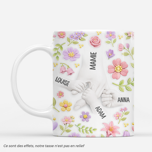 7867MFR1 effet dimpression 3d mug personnalise maman mamie cadeau fleur pour mamie 7867mshna
