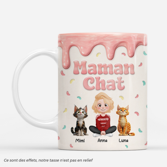 7870MFR1 effet dimpression 3d mug personnalise chat pastel maman chat 7870m8fcd
