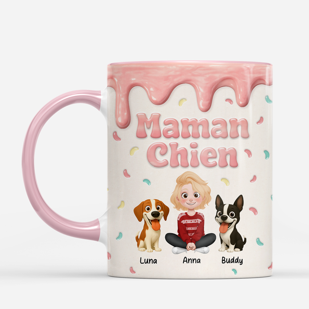7870MFR2 effet dimpression 3d mug personnalise chien pastel papa chien 7870m8fcc