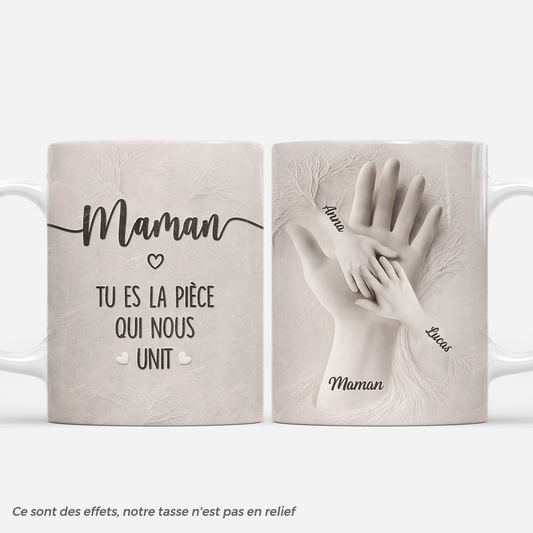 7873MFR1 effet dimpression 3d mug personnalise maman papa qui nous unit 7873mtfza