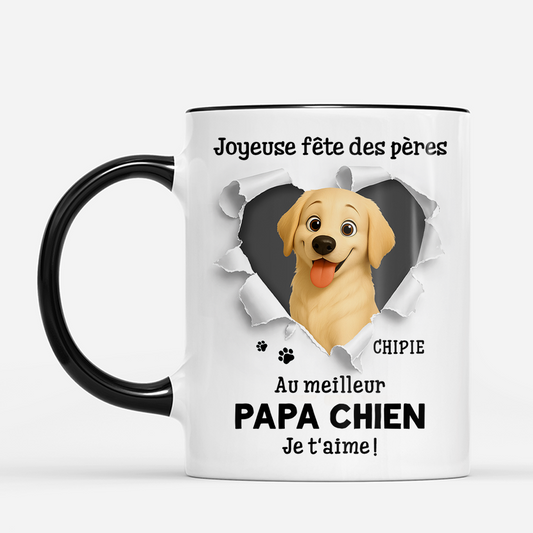 7880MFR2 effet dimpression 3d mug personnalise chien joyeuse fete des maman chien 7880m