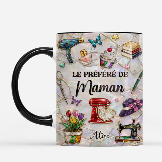 7887MFR2 effet dimpression 3d mug personnalise mamie maman le prefere de mamie 7887mttza