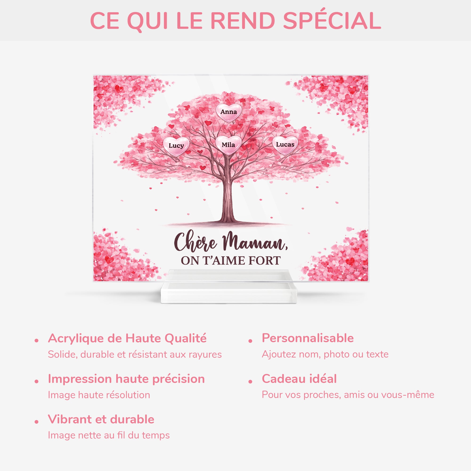 7889RFR5 plaque en acrylique personnalisee avec support maman papa on t_aime fort 7889rtpca