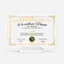 7894RFR1 plaque en acrylique personnalisee avec support certificat de la meilleure maman 7894rcpaa
