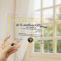 7894RFR3 plaque en acrylique personnalisee avec support certificat de la meilleure maman 7894rcpaa