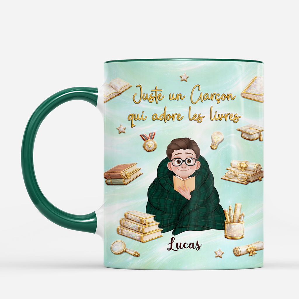 7897MFR2 effet dimpression 3d mug personnalise femme qui aime les livres 7897msfma