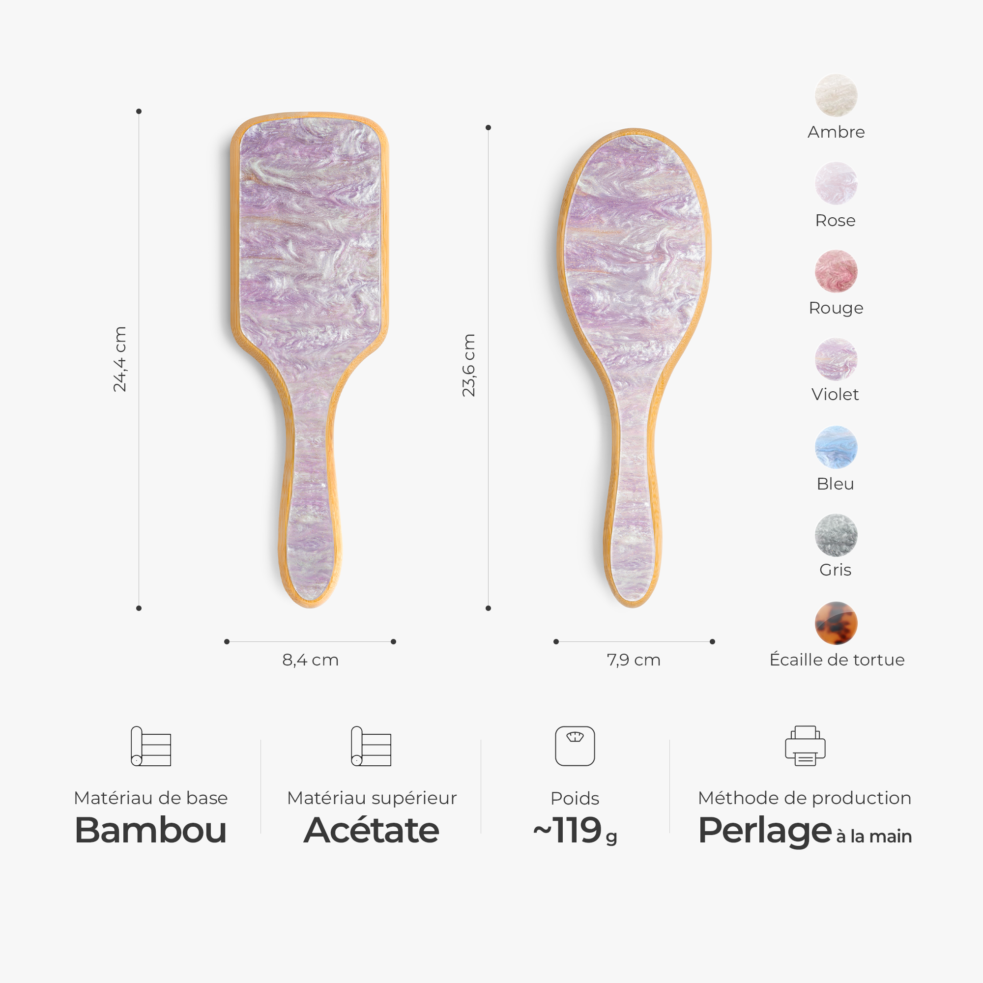 7900AFR3 brosse a cheveux personnalisee en strass avec prenom cadeau scintillant pour elle 7900aq0h5a