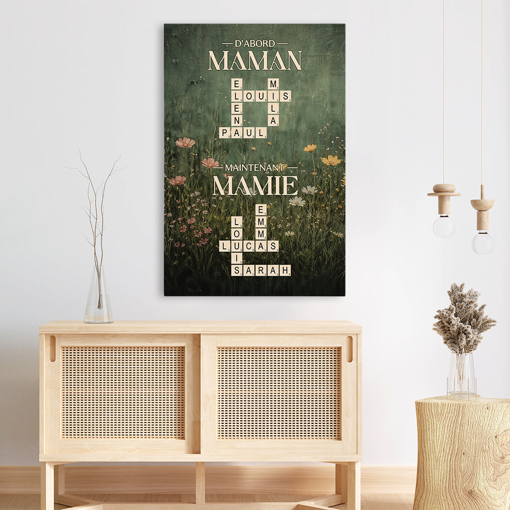 7902CFR3 toile mot croise personnalise avec fleur dabord maman ensuite mamie 7902c8pna