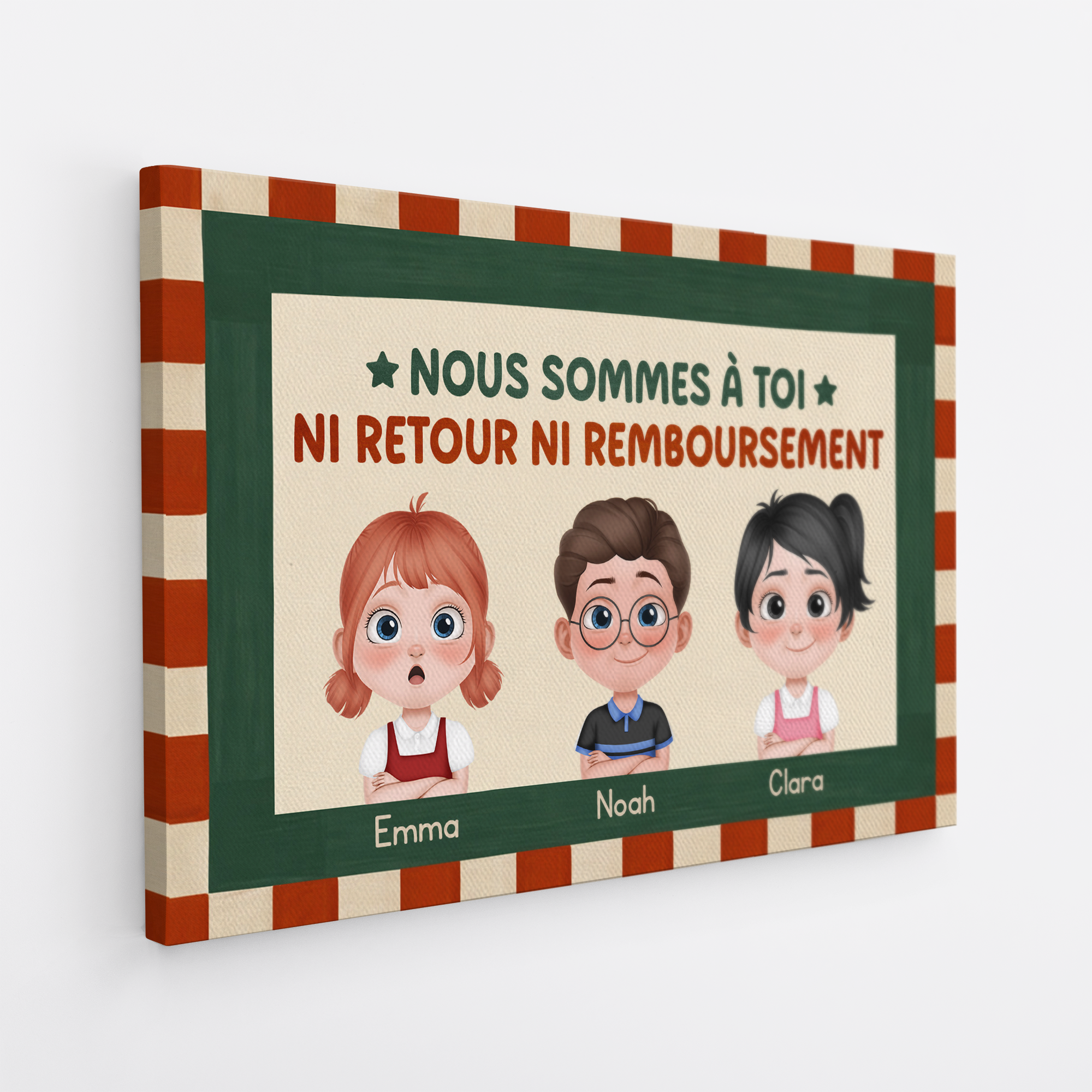 7903CFR2 toile personnalisee famille nous sommes a mamie papy maman papa 7903c8hma