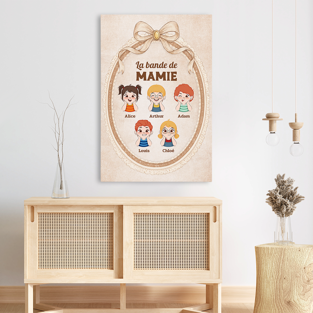 7917CFR3 toile personnalisee maman mamie ses petits enfants 7917c8xha