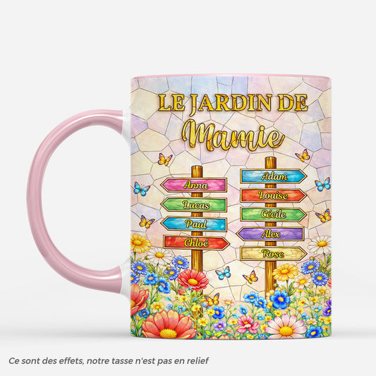 7919MFR1 effet dimpression 3d mug personnalise mamie maman jardin de mamie magique 7919msfca