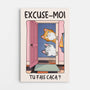 7926CFR1 toile personnalisee chat excuse moi 7926cslnd