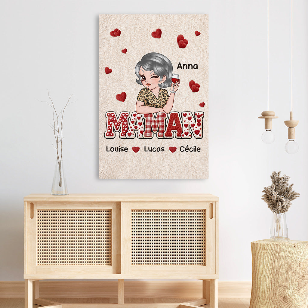 7941FR3 cadeau symbolique pour femme toile personnalisee mamie maman 7941ctqna
