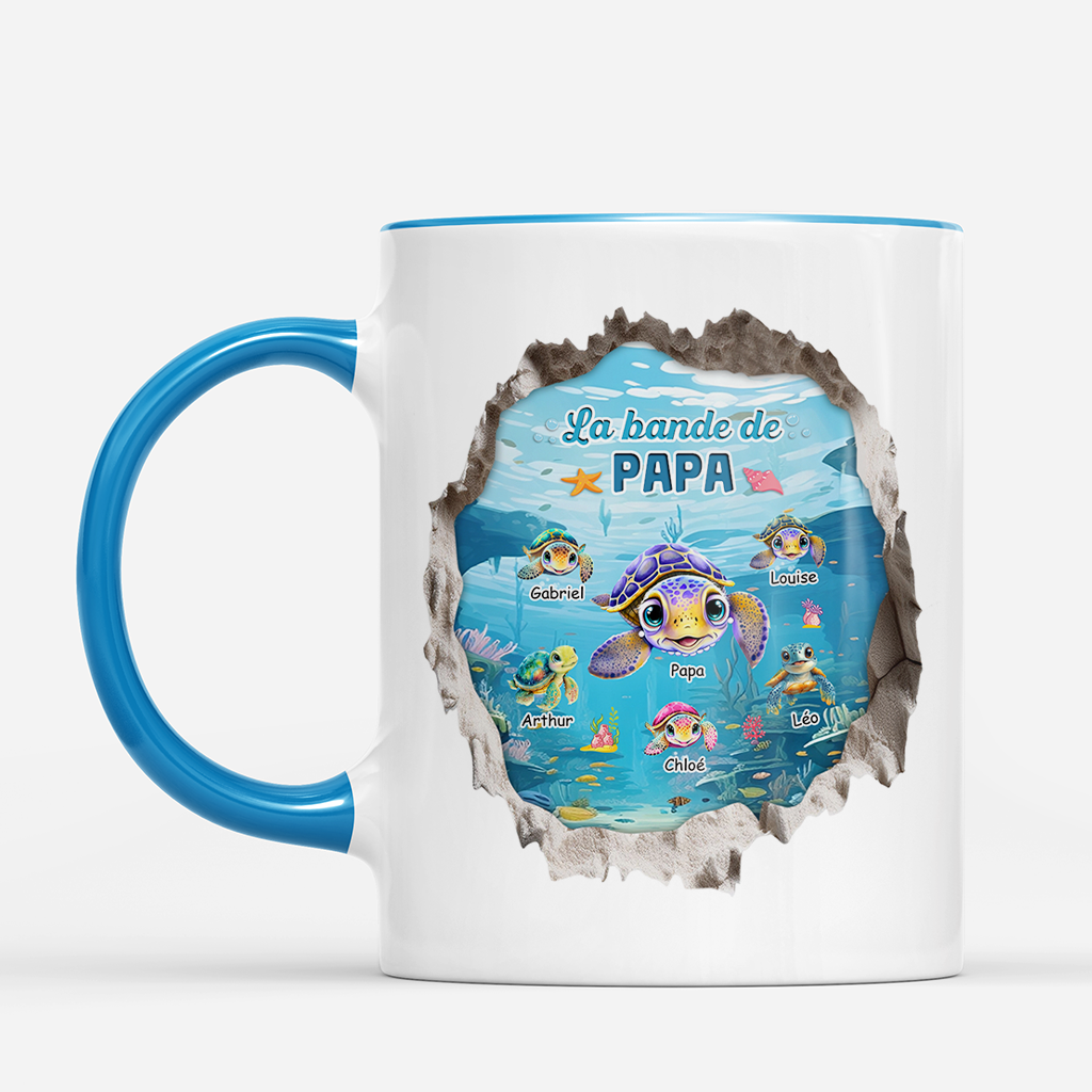 7956MFR1 effet dimpression 3d mug personnalise famille la bande a maman papa tortue 7956m6vha_2