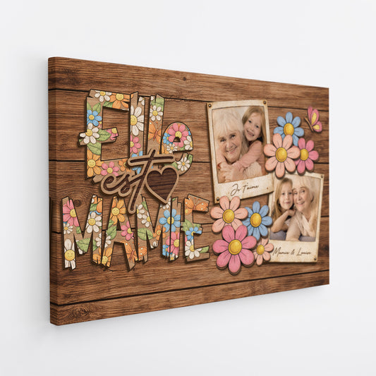 7972CFR2 elle cest maman mamie toile avec photo personnalisee 7972ctqna
