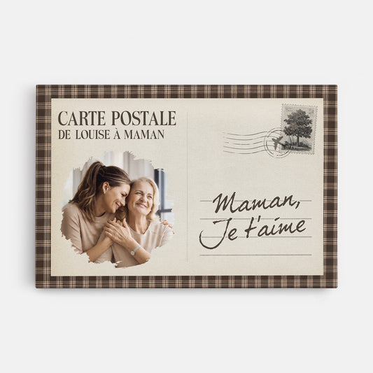 7973CFR1 papa maman je taime toile avec photo personnalisee 7973ccqza