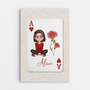 7976CFR1 toile personnalisee mamie maman cadeau pour elle original_ avec fleur 7976ctfna