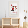 7976CFR3 toile personnalisee mamie maman cadeau pour elle original_ avec fleur 7976ctfna