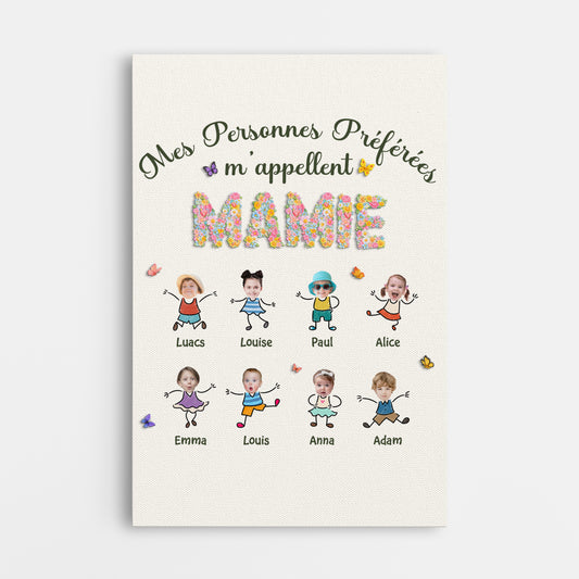 7977CFR1 toile avec photo personnalisee mappeler mamie maman 7977ctyna