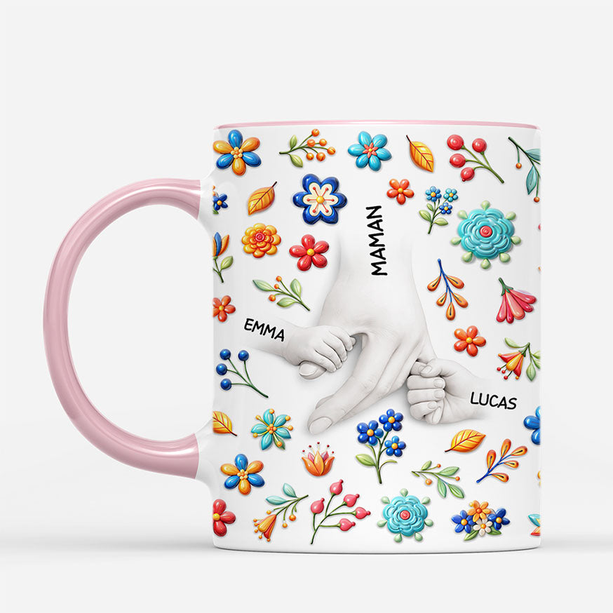 7998MFR1 effet dimpression 3d mug personnalise maman mamie et enfant tenir sa main 7998msvma_2