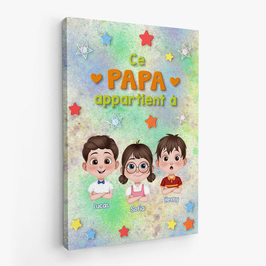 8004CFR2 toile personnalisee maman papa enfant cette maman appartient a 8004c6kaa