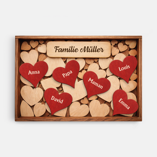 8005CFR1 toile personnalisee famille coeur nous sommes une famille 8005c6fwi