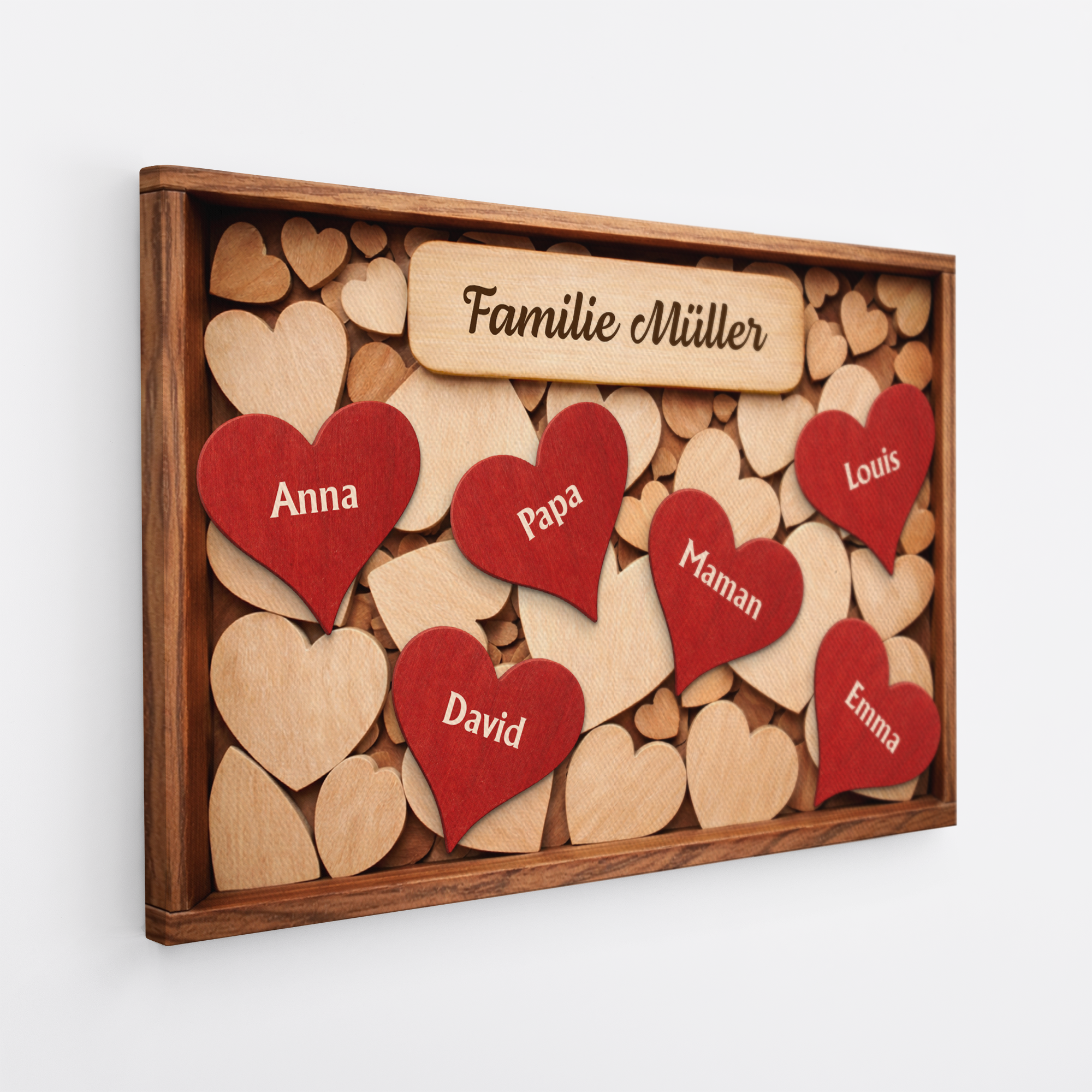 8005CFR2 toile personnalisee famille coeur nous sommes une famille 8005c6fwi