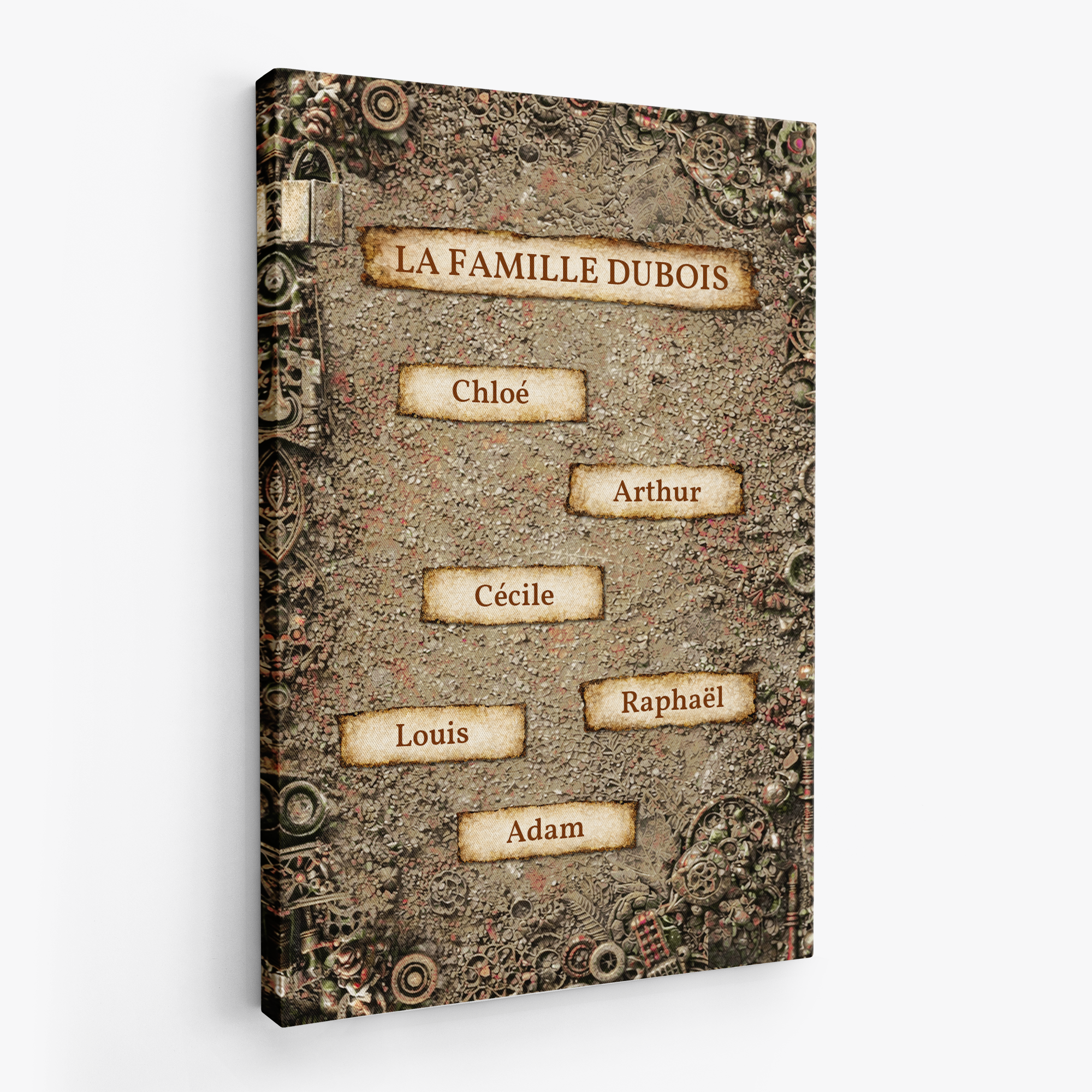 8008CFR2 toile personnalise famille design retro notre famille 8008c6khi