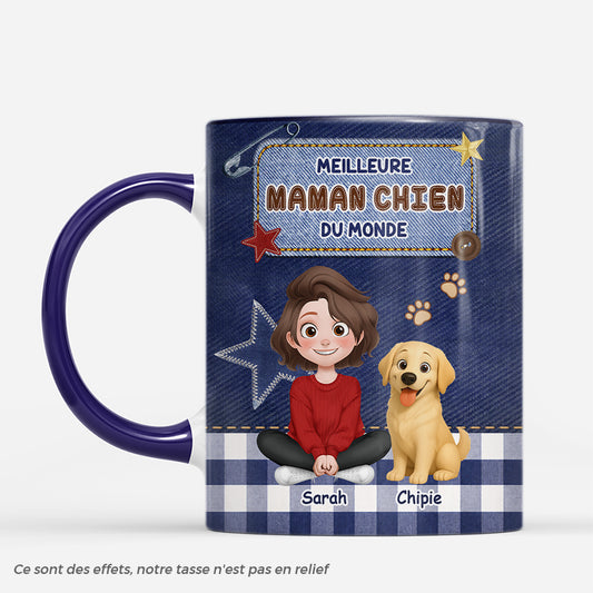 8016MFR1 effet dimpression 3d mug personnalise chien style jean meilleur papa chien 8016mclwc