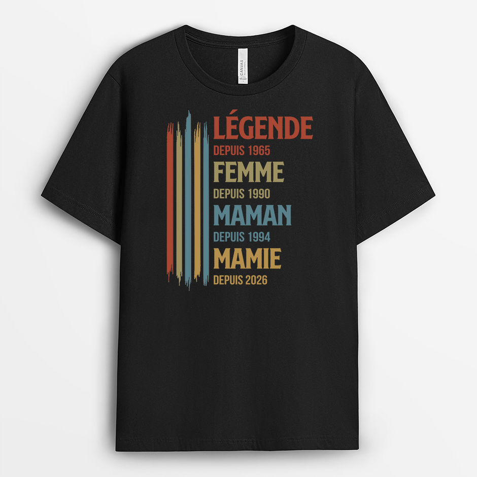 Tee Shirt Personnalisé Mamie Original - Cadeau Plus