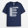 8017AFR2 t shirt personnalise maman mamie tu es une legende 8017a8pha