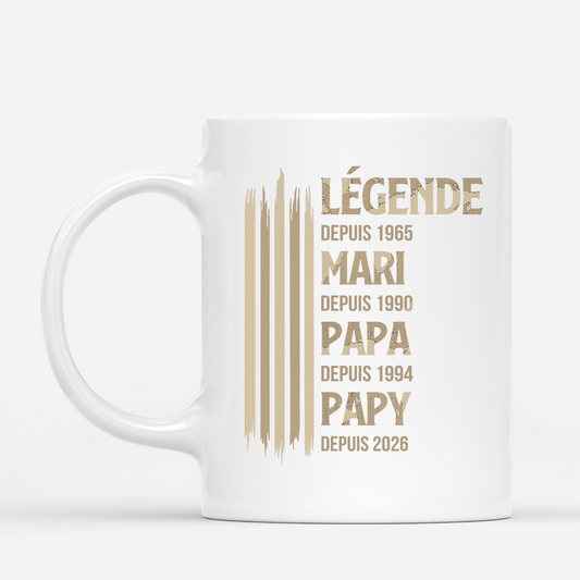 8022MFR1 mug papa papy etre legende papa papy 8022m8phb