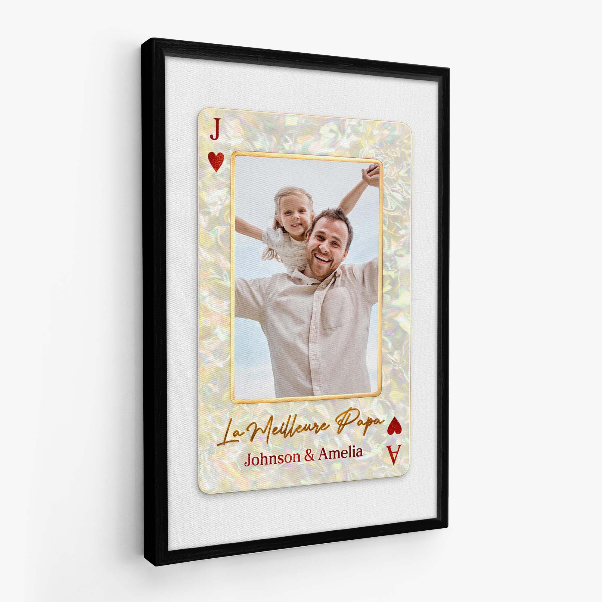 8037CFR2 meilleure maman papa du monde toile avec photo personnalisee 8037c8qma