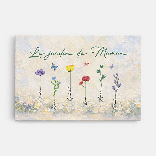 8042CFR1 le jardin de mamie style pastel a lhuile toile personnalisee mamie maman 8042ctqta