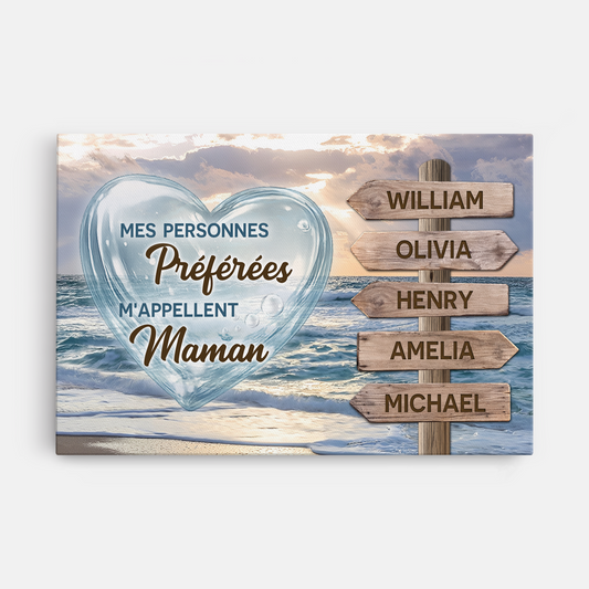 8044CFR1 les enfants mappellent maman papa toile personnalisee famille 8044ctqha