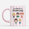 8052MFR1 mug personnalise maman papa a rayures la bande a maman 8052m8h5a