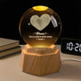 8059LFR2 veilleuse boule de cristal 3d personnalisee maman papa le coeur de notre famille 8059l6pma