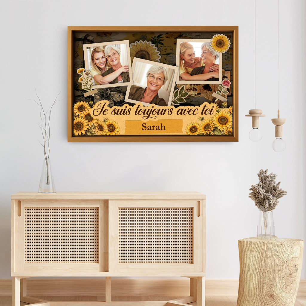 8068CFR3 effet dimpression 3d toile avec photo personnalisee commemorative femmehomme jamais oublie 8068c3fwa