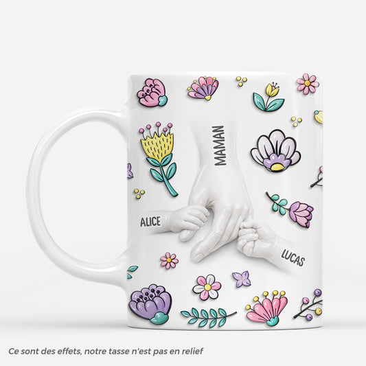 8070MFR1 effet dimpression 3d mug personnalise maman mamie fleurs pour toi 8070m6pna