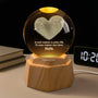 8088LFR1 veilleuse boule de cristal 3d personnalisee maman papa mon heros 8088l8fwb