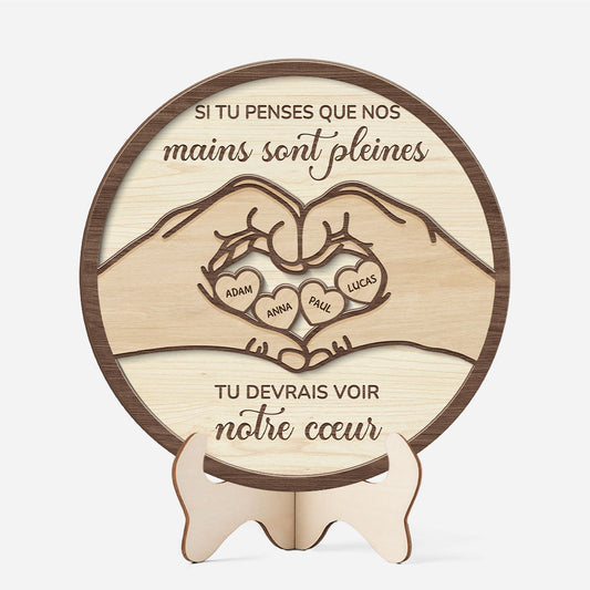 8108QFR1 plaque bois personnalisee_ voir le coeur de maman papa 8108qstza_1