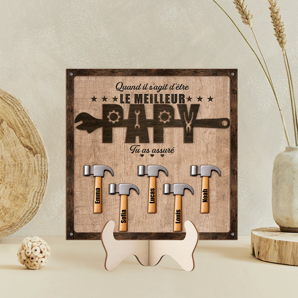 8110QFR2 effet dimpression 3d plaque en bois personnalisable_ etre le meilleur papa papy 8110qsybb