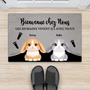 8143DFR2 paillasson personnalise lapin cadeau bienvenue chez moi 8143dak5i