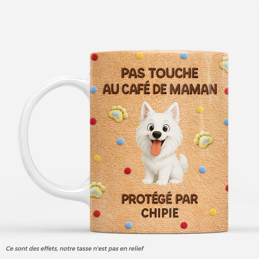 8159MFR1 effet dimpression 3d mug personnalise chien pas touche au cafe de maman 8159mnvwc