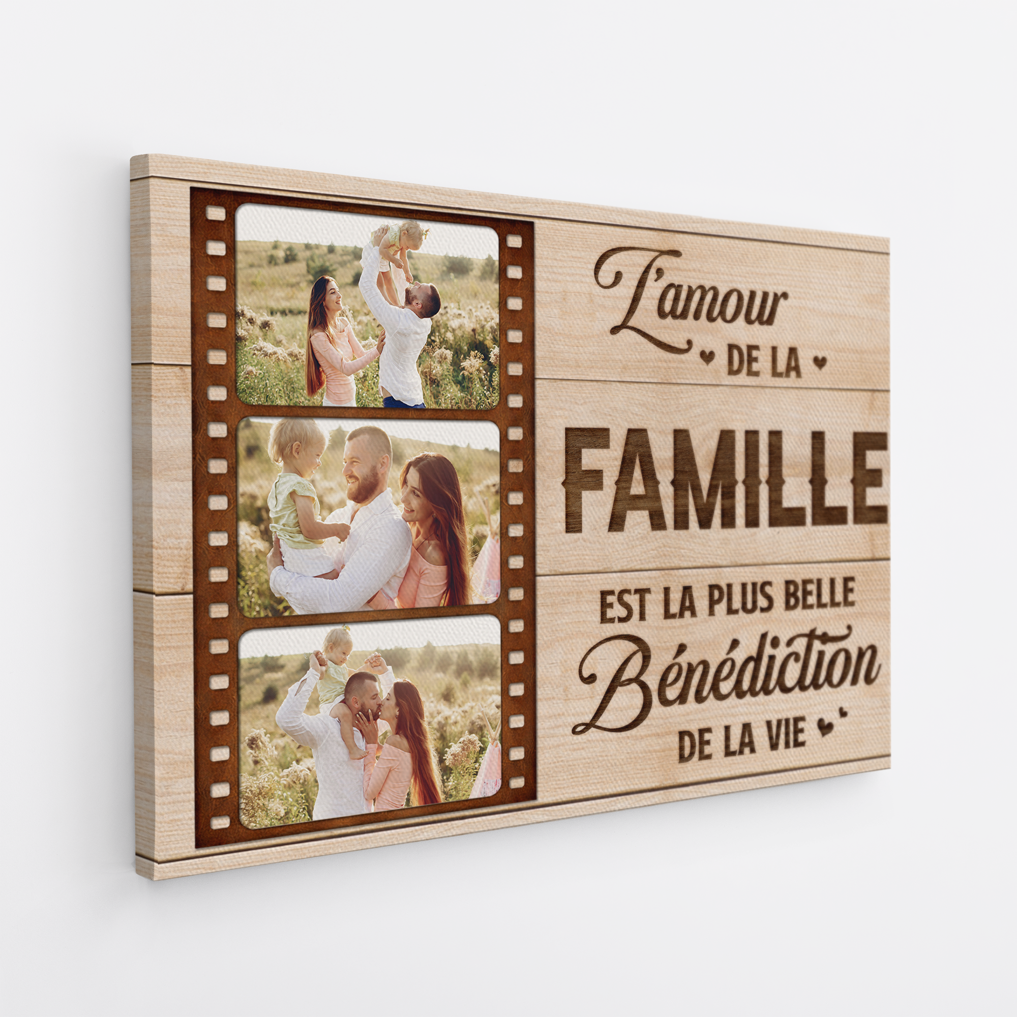 8162CFR2 toile personnalisee famille belle benediction de la vie 8162csfwi