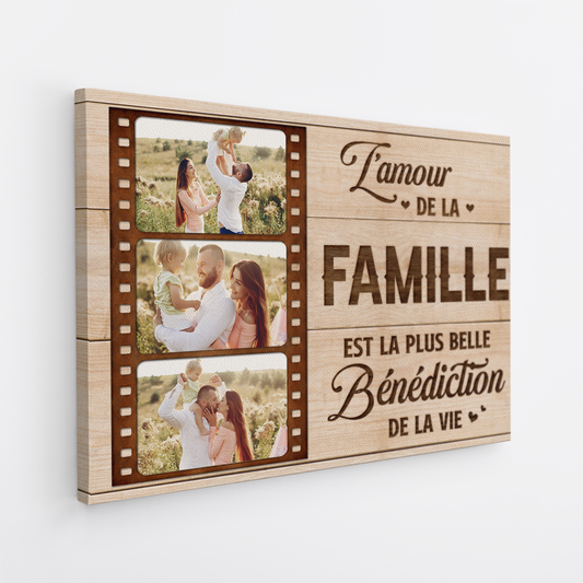 8162CFR2 toile personnalisee famille belle benediction de la vie 8162csfwi