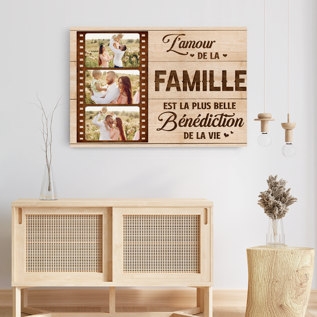 8162CFR3 toile personnalisee famille belle benediction de la vie 8162csfwi