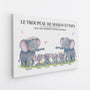 8168CFR1 toile personnalisee famille le troupeau de maman papa elephant 8168cnvmi_2