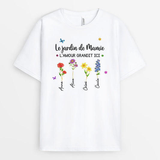 8181AFR1 t shirt personnalise mamie maman le jardin de mamie petit enfant 8181a8v5a